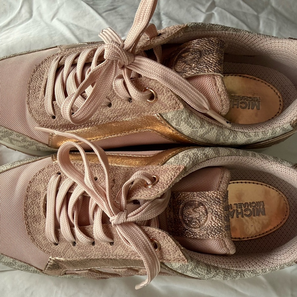 Michael Kors Women's Blush and Rose Gold Sneakers